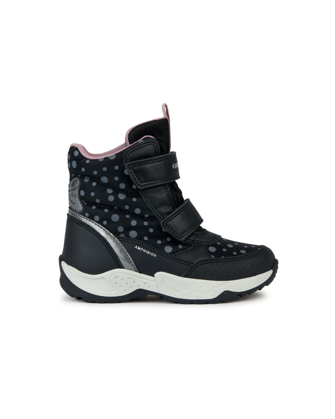 Geox Meisje J Sentiero Girl B Ab enkellaars, Navy Fuchsia, 34 EU